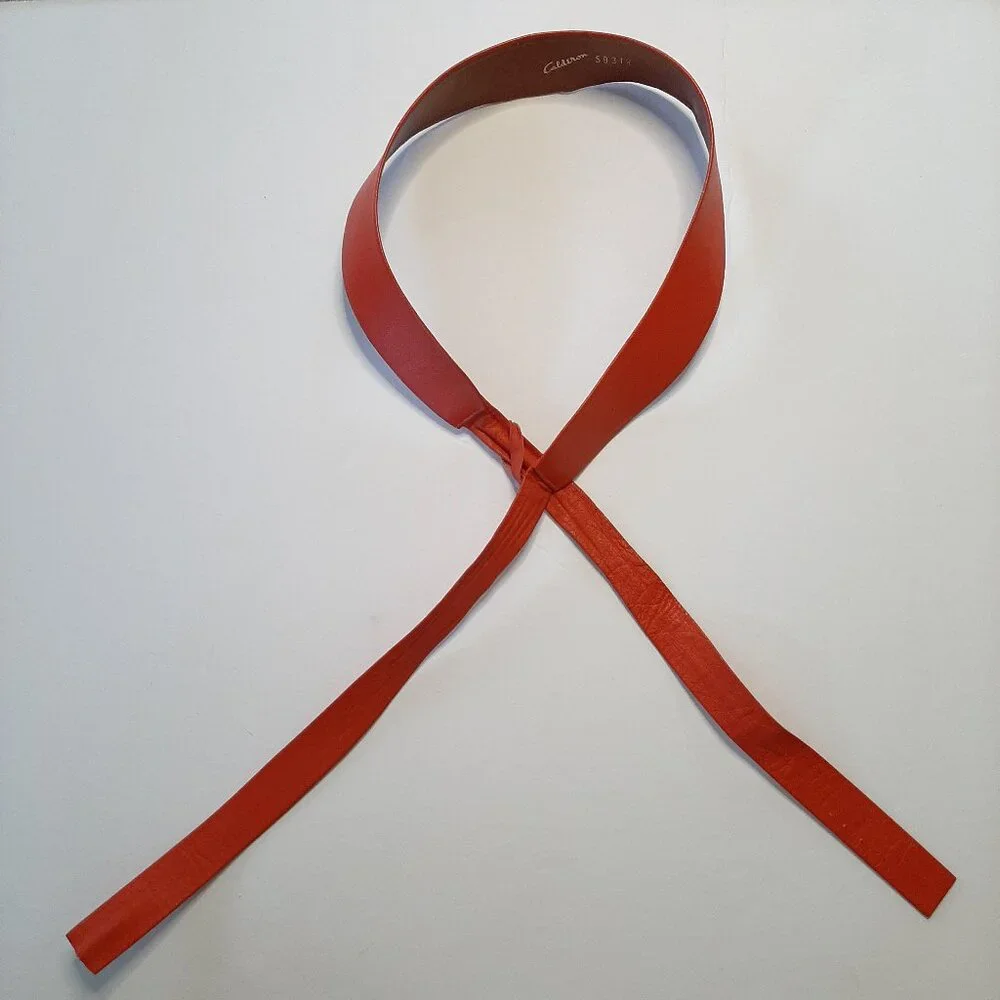 Vintage Orange Calderon Tie Belt
